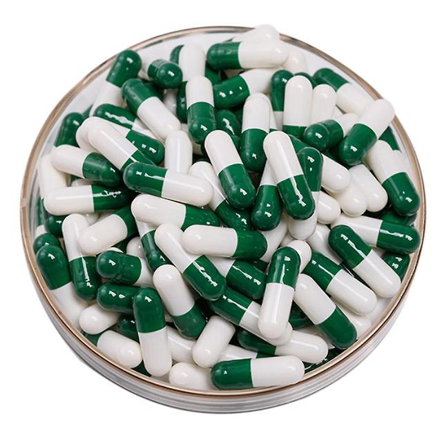 Sinknap 1000pcs Transparent Hollow Gelatin Empty Separated Medical Powder Capsule Shells White Green on Productcaster.