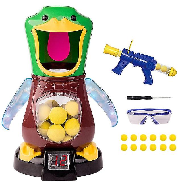 Hungry Ducks Shooting Toy Set Multifunctional Scoring Battling Toys For Boys Girls 12 Balls Automatic Walking on Productcaster.