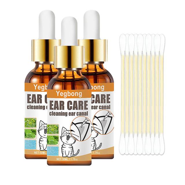 1-3pcs Pet Ear Cleaner Drops For Infections Control Yeast & Mites Wax Ear Mites on Productcaster.