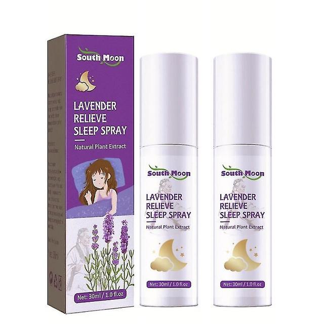 2pcs Sleep Well Pillow Spray Natural Mist Sleep Aid Lavender Essential Oil Relax 30ml on Productcaster.