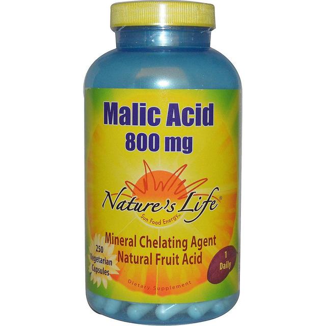 Nature's Life Vida da Natureza, Ácido Málico, 800 mg, 250 Veggie Caps on Productcaster.