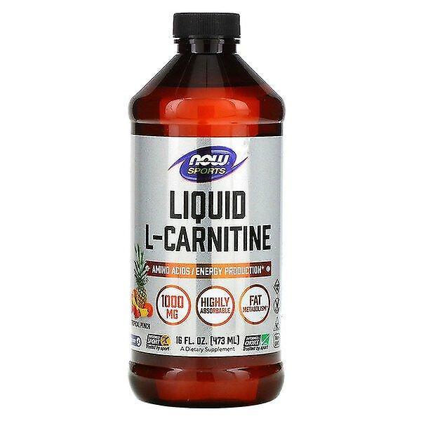 Now Foods, Sports, L-Carnitine Liquid, Tropical Punch, 1,000 mg, 16 fl oz (473 ml) on Productcaster.