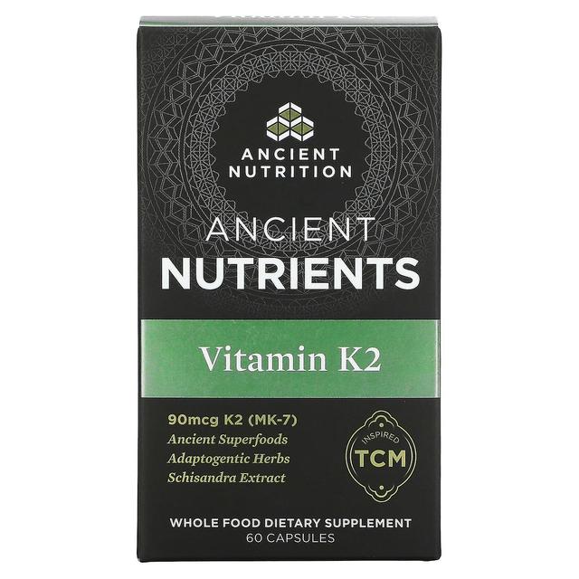 Dr. Axe / Ancient Nutrition, Ancient Nutrients, Vitamin K2, 60 Capsules on Productcaster.