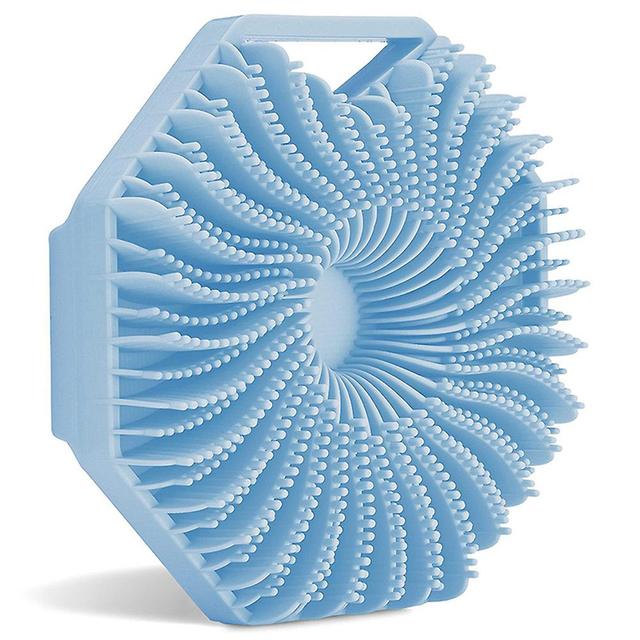 Silicone Bath Brush Skin-friendly Body Massage Cleaning Brush Exfoliating Body Scrubber Blue on Productcaster.