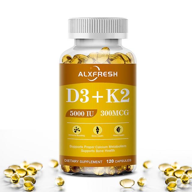 Tib Vegan Vitamin D3+k2 Capsule Regulate Calcium Metabolism Prevent Fractures Promote Bone Health Heart & Immunity System Supplement D3K2 60PCS on Productcaster.