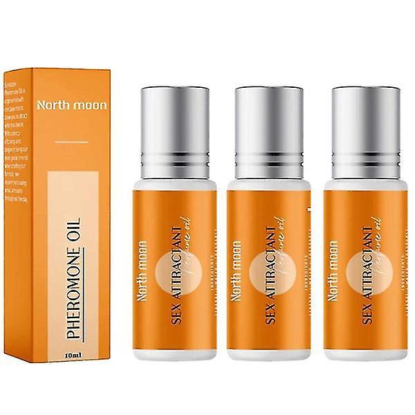 Natural Roll-on Pheromone Infused Essential Oil Perfume Cologne, Unisex Attracts Men And Women, Long 3pcs on Productcaster.