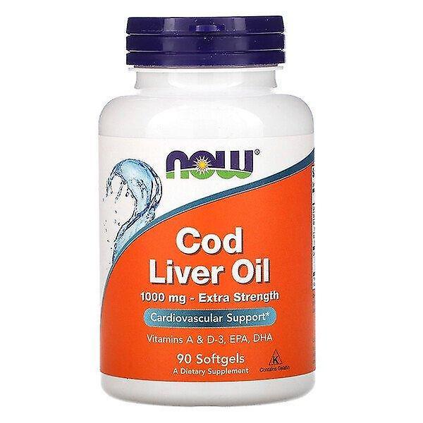 Now Foods, Cod Liver Oil, Extra Strength, 1,000 mg, 90 Softgels on Productcaster.