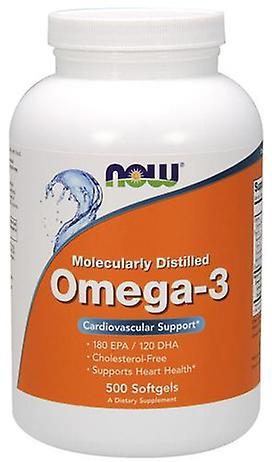 Now Foods Omega-3 Molecularly Distilled 500 Softgels 733739016270 on Productcaster.