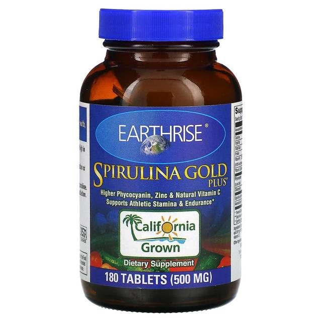 Earthrise Jordnäs, Spirulina Gold Plus, 500 mg, 180 Tabletter on Productcaster.