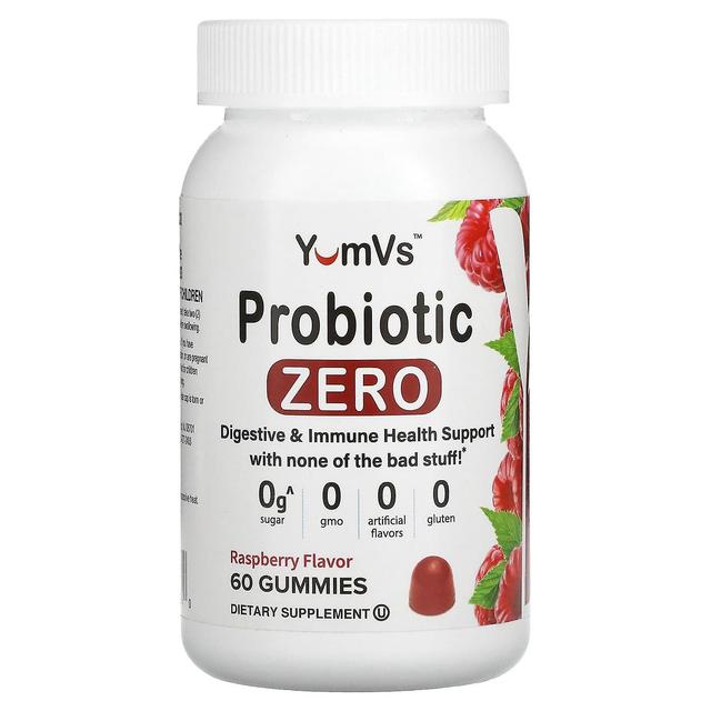 Yum-V's Yum-Vs, Probiotic Zero, Framboos, 60 Gummies on Productcaster.