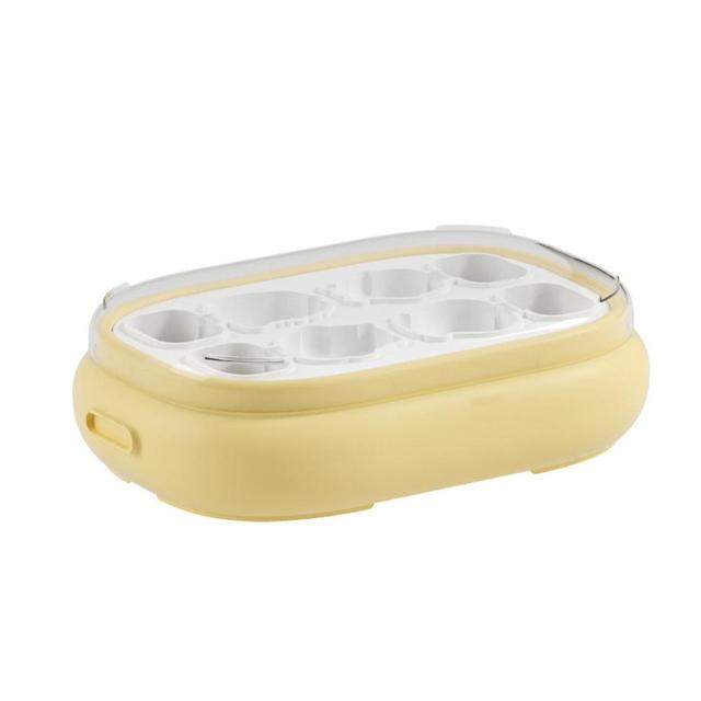 Homemade Ice Cream Mold With Lid Quickly Diy Popsicle Ice Cream Tray Safe Non-harm Popsicle Tools Double Beige on Productcaster.