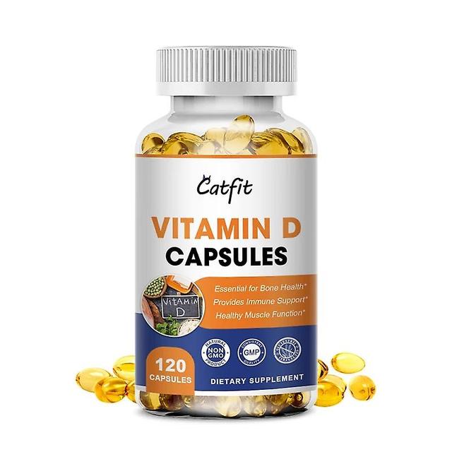 Catfit Vitamin D Capsule Anti-chondrosis Dopamine Secretion Bone Health Calcium Absorption Antidepressant Daily Supplementhuamade Huamade 120pcs on Productcaster.