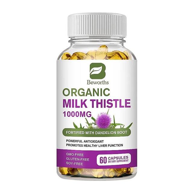 Eccpp Milk Thistle Capsules - Helps Repair Liver, Supports Liver Detoxification, Cleanses And Nourishes Liver, Antioxidant 60 capsules on Productcaster.