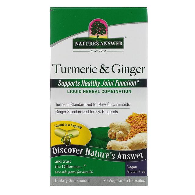 Nature's Answer, Turmeric & Ginger, 90 Vegetarian Capsules on Productcaster.