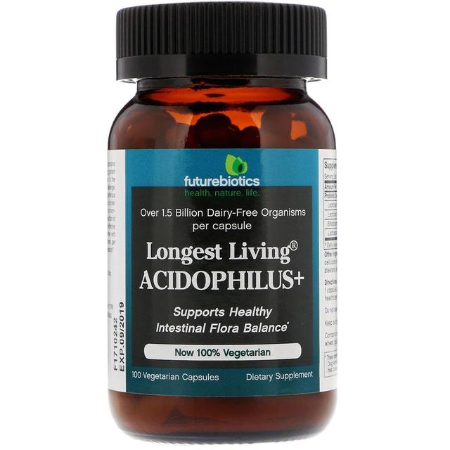 FutureBiotics, Longest Living Acidophilus+, 100 Vegetarian Capsules on Productcaster.