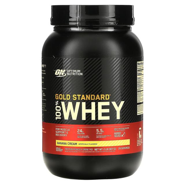 Optimum Nutrition, Gold Standard 100% Whey, Banana Cream, 2 lb (907 g) on Productcaster.