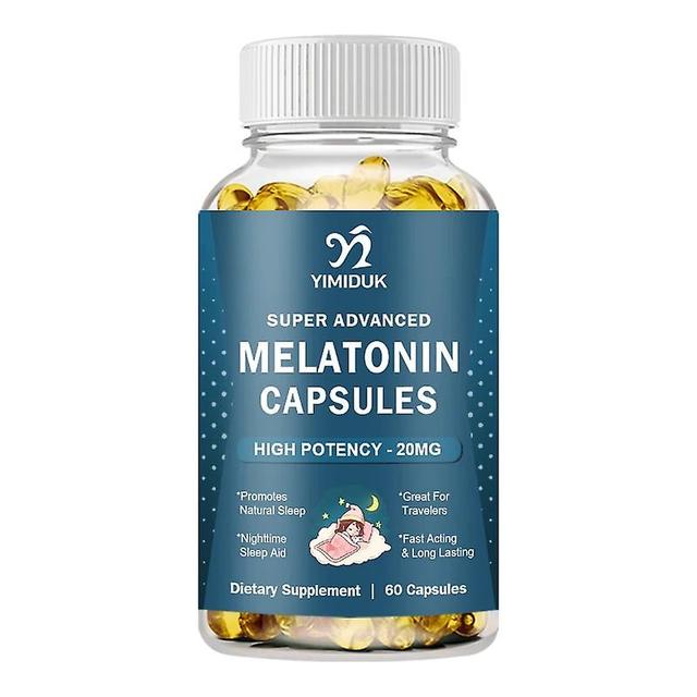 Sofirn Melatonine Capsules 20 Mg Slapeloosheid Helpen Slapen Volwassen Nacht Slaap Supplement Capsules 1 flessen 60 pcs on Productcaster.