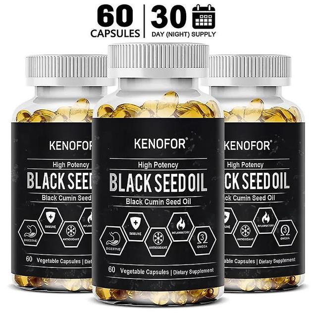 Sofirn Kenofor High Potency Black Seed Oil, Supports Gut Health, Brain Function, Joint Mobility, Hair, Heart and Skin Health 60 count-3 bottle on Productcaster.