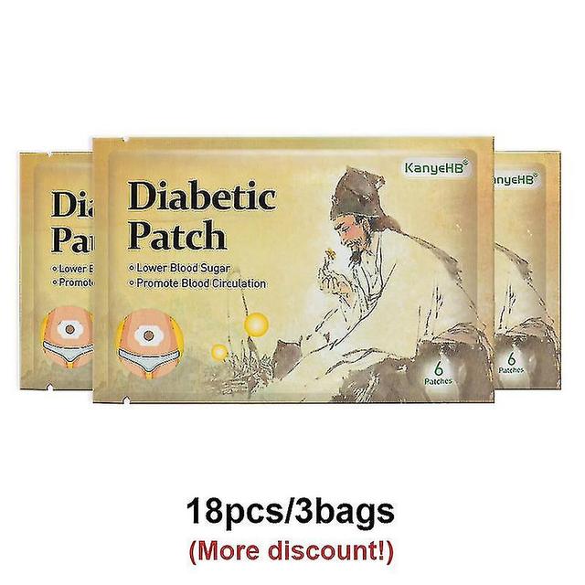 18pcs/3bags Diabetic Patch Natural Herbal Cure Lower Blood Glucose Treatment Sug 18pcs per 3bags on Productcaster.