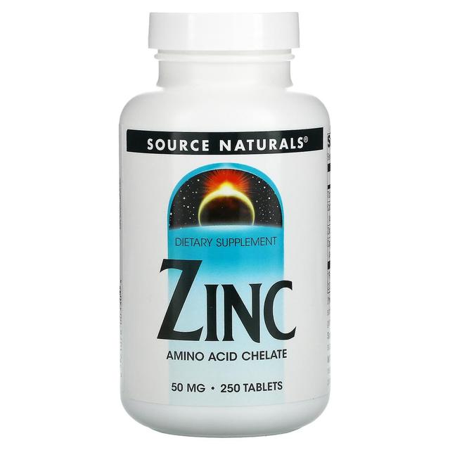 Source Naturals Kilde Naturals, Zink, 50 mg, 250 tabletter on Productcaster.