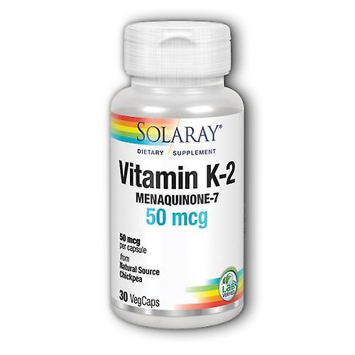 Solaray Vitamin K2 Menaquinone-7, 50 mcg, 30 Caps (Pack of 6) on Productcaster.