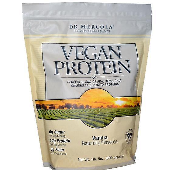 Vegan eiwit proteine, vanille smaak (690 g) - Dr. Mercola on Productcaster.