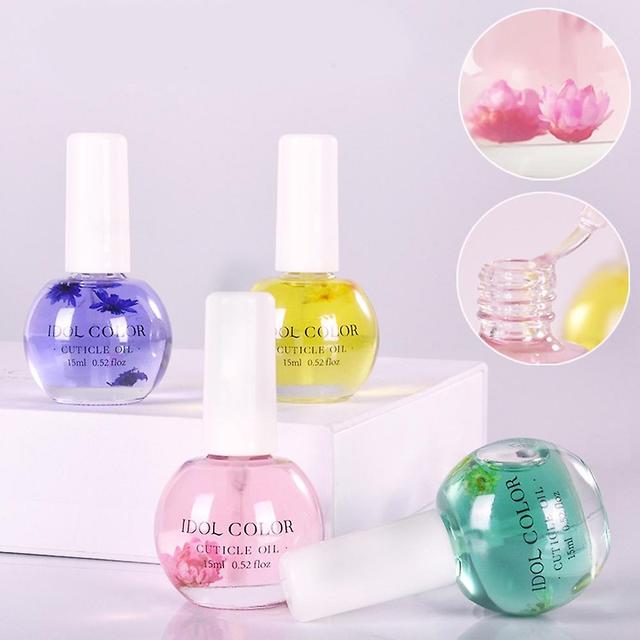 1Bottle Nail Nutrition Oil Brush Pen Fruit Taste Dry Flower Prevent Agnail Nail Treatment Cuticle Oi on Productcaster.