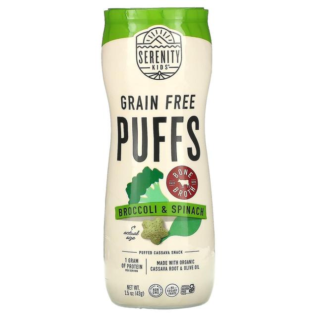 Serenity Kids, Grain Free Puffs, Broccoli & Spinach, 1.5 oz (43 g) on Productcaster.