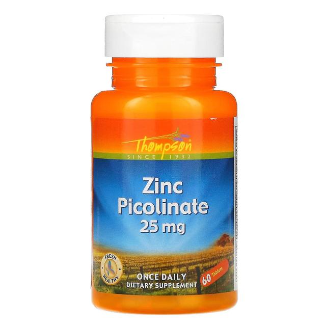 Thompson, Picolinato de zinco, 25 mg, 60 comprimidos on Productcaster.