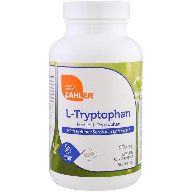 Zahler, L-Tryptophan, Renset L-Tryptophan, 500 mg, 60 Kapsler on Productcaster.