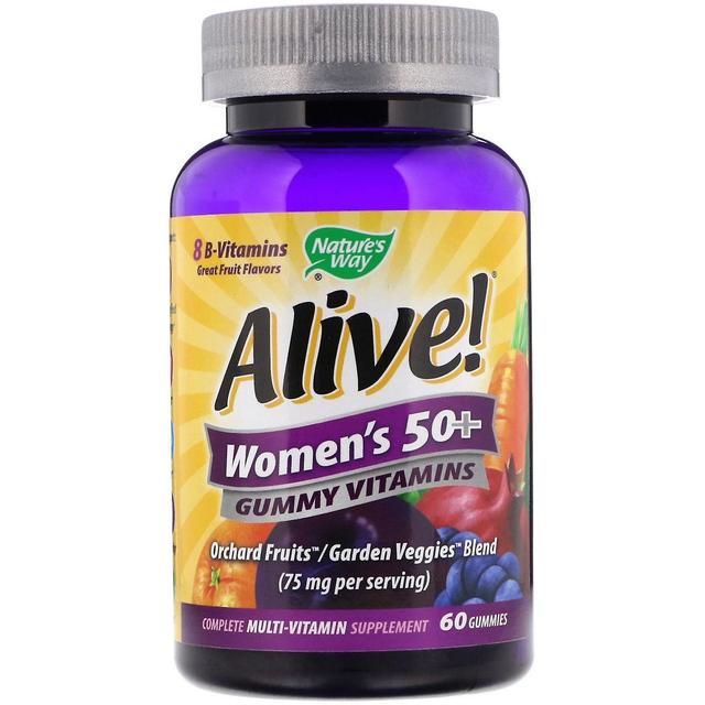 Nature's Way, Alive! Women's 50+ Gummy Vitamins, Fruit Flavors, 60 Gummies on Productcaster.