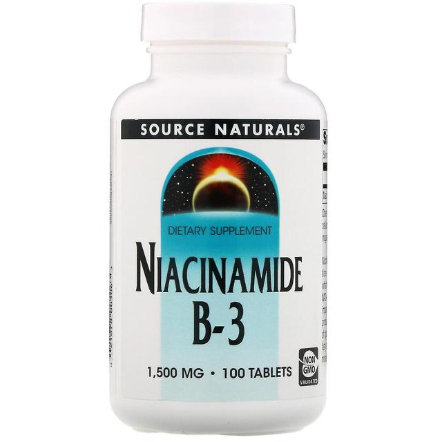 Source Naturals Fonte Naturali, Niacinamide B-3, 1.500 mg, 100 Compresse on Productcaster.