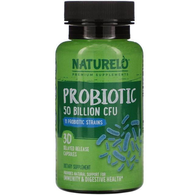 NATURELO, Probiotic, 50 Billion CFU, 30 Delayed Release Capsules on Productcaster.