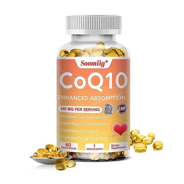 Vorallme Soomig Coenzym Q10 Nahrungsergänzungsmittel Aktives Antioxidans Energie Gesundheit Immununterstützung 120 Kapseln NON-GMO 60 count-1 bottle on Productcaster.