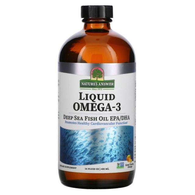 Nature's Answer, tekuté omega-3, olej z hlbokomorských rýb EPA/DHA, pomaranč, 16 fl oz (480 ml) on Productcaster.