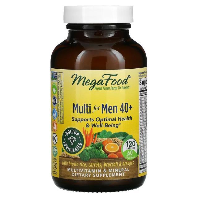 MegaFood, Multi for Men 40+, 120 Tablets on Productcaster.