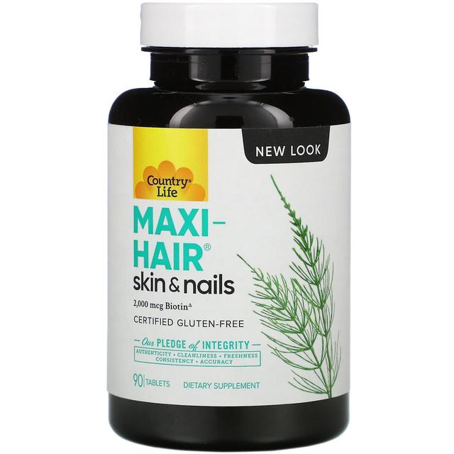 Country Life, Maxi-Hair, Skin & Nails, 90 Tablets on Productcaster.