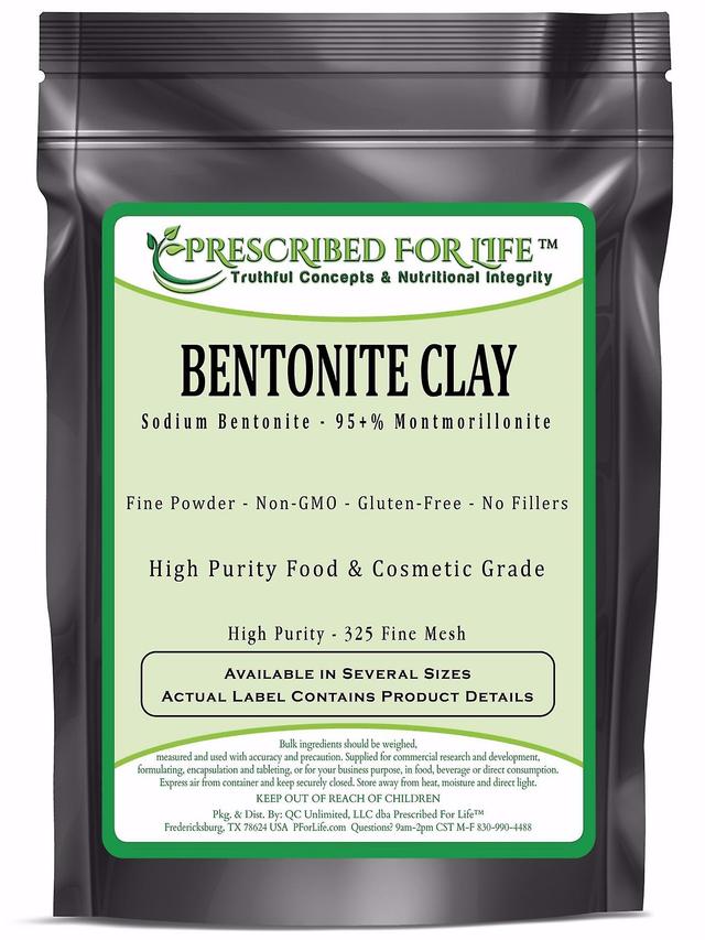 Prescribed For Life Bentonit Clay-fina naturliga livsmedel grade natrium Montmorillonite Bentonite-325 mesh pulver 1 kg (2.2 lb) on Productcaster.