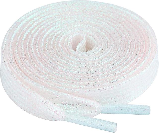 Dewenwils Dww-2 Paires Lacets Plats Paillets Premium-140cm-blanc, Lacets de Remplacement de 10mm de Qualit Suprieure pour Chaussures de Sport, Chau... on Productcaster.