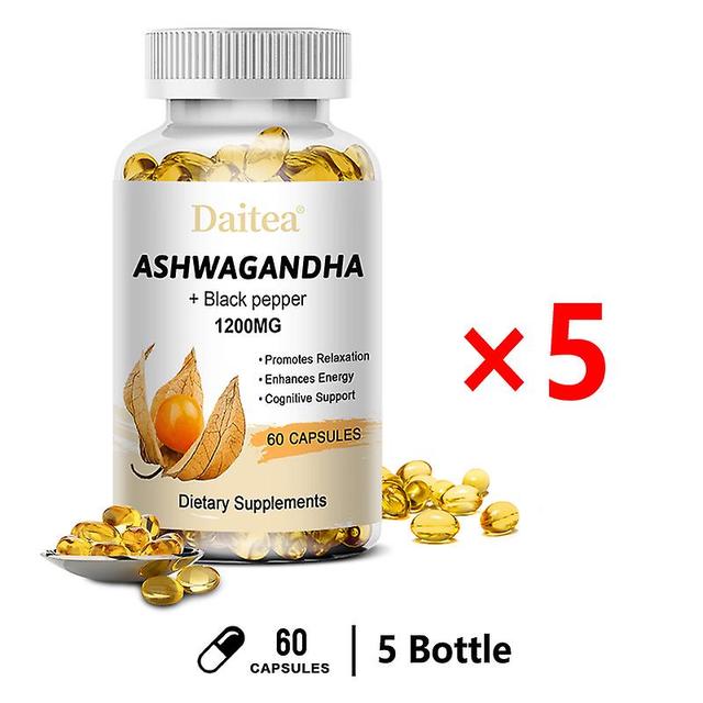 Vorallme Daitea Ashwagandha Capsules Support Thyroid Epinephrine Energy Supplement & Weight Management Reduce Stress,anxiety,sleep Mood 5 bottle on Productcaster.