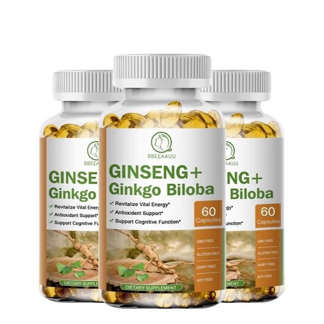 Ginseng Ginkgo Biloba Capsules Fight Inflammation Support Brain Health Assists Blood Circulation Reduce Risk For Alzheimerhuamade Huamade 3bottles ... on Productcaster.