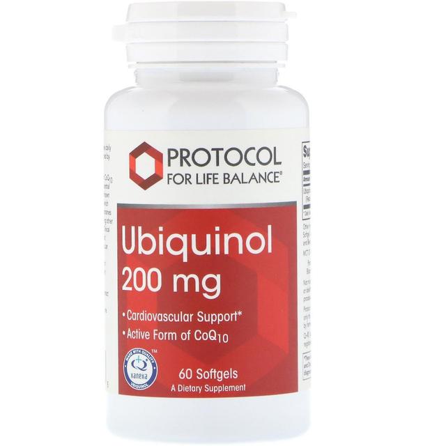 Protocol for Life Balance Protokoll för livsbalans, Ubiquinol, 200 mg, 60 Softgels on Productcaster.