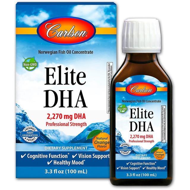 Carlson Labs, Elite DHA, Natural Orange Flavor, 2,270 mg, 3.3 fl oz (100 ml) on Productcaster.