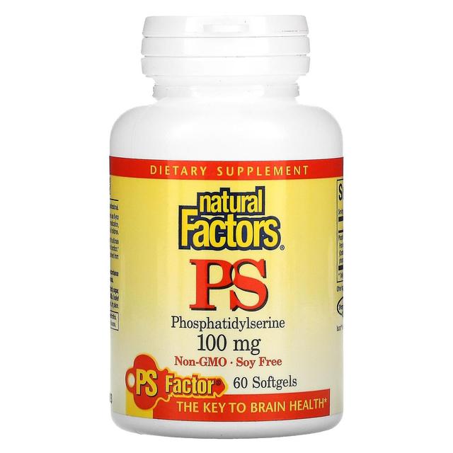 Natural Factors, PS Phosphatidylserine, 100 mg, 60 Softgels on Productcaster.