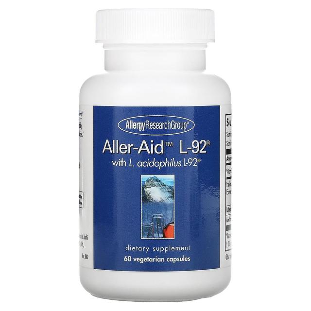 Allergy Research Group Allergi Research Group, Allergi-Aid L-92 med L. Acidophilus L-92, 60 Vegetariska kapslar on Productcaster.