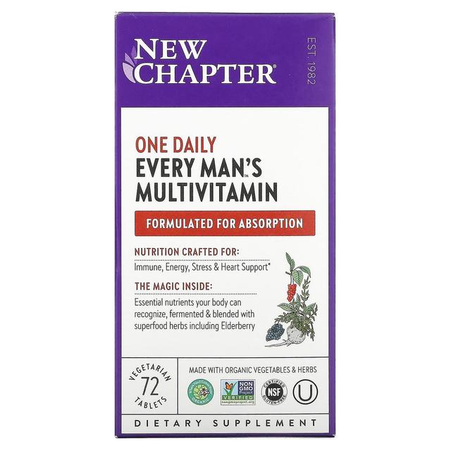 New Chapter Nuovo capitolo, Ogni uomo un multivitaminico quotidiano, 72 compresse vegetariane on Productcaster.