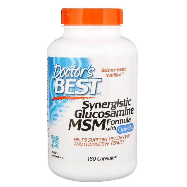 Doctor's Best, Synergistic Glucosamine MSM Formula, with OptiMSM, , 180 Capsule on Productcaster.