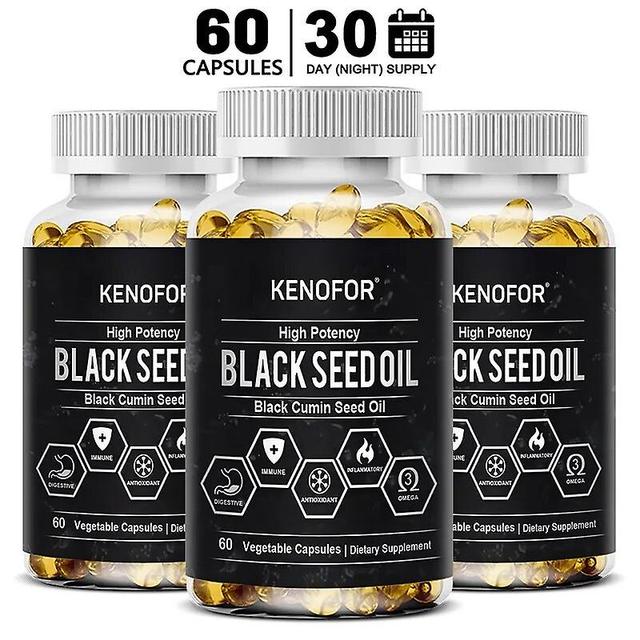 Vorallme Kenofor High Potency Black Seed Oil, Supports Gut Health, Brain Function, Joint Mobility, Hair, Heart and Skin Health 60 count-3 bottle on Productcaster.