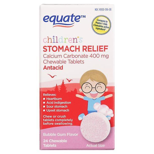 Equate children's stomach relief antacid, bubble gum flavor, 24 chewable tablets on Productcaster.