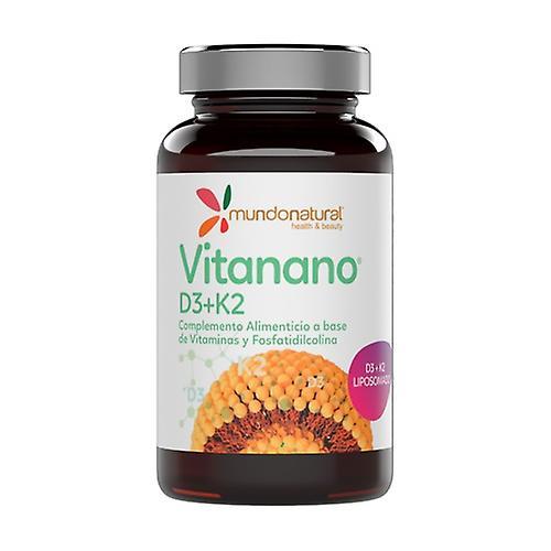 Mundo Natural Vitanano vitamins D3 + K2 liposomal 30 capsules on Productcaster.